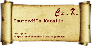 Csutorás Katalin névjegykártya