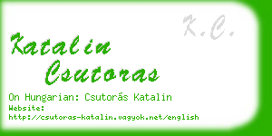 katalin csutoras business card
