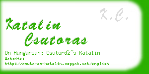 katalin csutoras business card